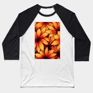 Beautiful Stylized Orange Flowers, for all those who love nature #156 Baseball T-Shirt